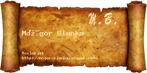 Mógor Bianka névjegykártya