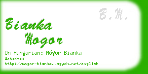 bianka mogor business card