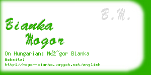 bianka mogor business card